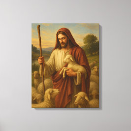 Jesus Is The Shephard #2™ LDS Muurkunstcanvas Canvas Afdruk