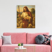 Jesus Is The Shephard #2™ LDS Muurkunstcanvas Canvas Afdruk (Insitu (Woonkamer))