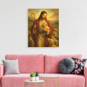 Jesus Is The Shephard #3™ LDS Muurkunstcanvas Canvas Afdruk (Insitu (Woonkamer))