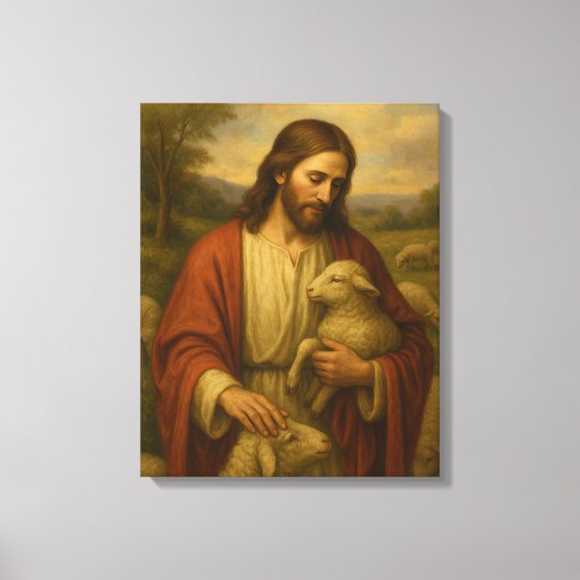 Jesus Is The Shephard #4™ LDS Muurkunstcanvas Canvas Afdruk (Voorkant)