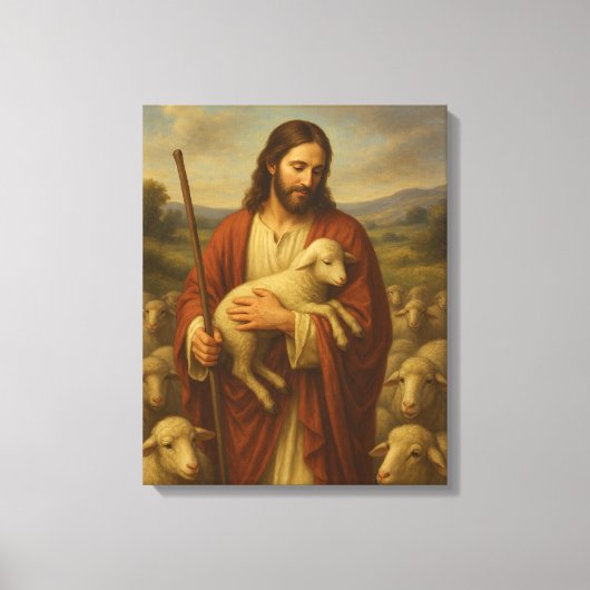 Jesus Is The Shephard #5™ LDS Muurschildersdoek Canvas Afdruk (Voorkant)