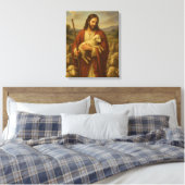 Jesus Is The Shephard #5™ LDS Muurschildersdoek Canvas Afdruk (Insitu (Slaapkamer))