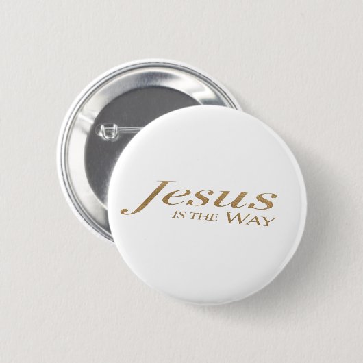 Jesus Is the Way – Christian Faith Button Patch (Voorkant /achterkant)