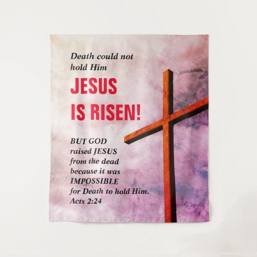 JESUS IS VERREZEN Paaskerk Wandkleed (Voorkant)