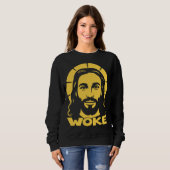 Jesus Is Woke Liberal Trui (Voorkant volledig)