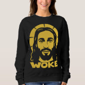 Jesus Is Woke Liberal Trui (Voorkant)