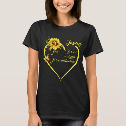 Jesus It's not a Religion It's a Relationship Sunf T-shirt (Voorkant)