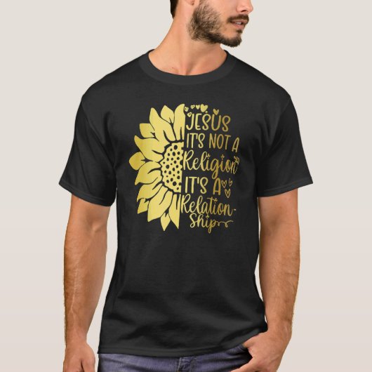Jesus It's not a Religion It's a Relationship Sunf T-shirt (Voorkant)