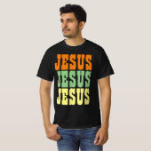JESUS JESUS JESUS TYPOGRAFIE T-SHIRT (Voorkant volledig)