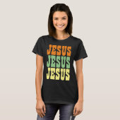 JESUS JESUS JESUS TYPOGRAFIE T-SHIRT (Voorkant volledig)