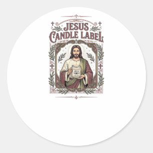 Jesus Kaars Label Jezus Kaars Christelijk Geloof V