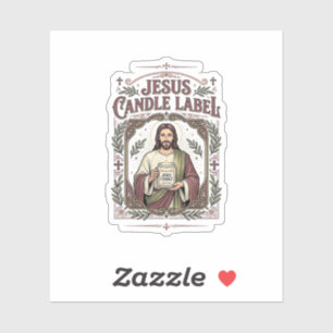 Jesus Kaars Label Jezus Kaars Christelijk Geloof V