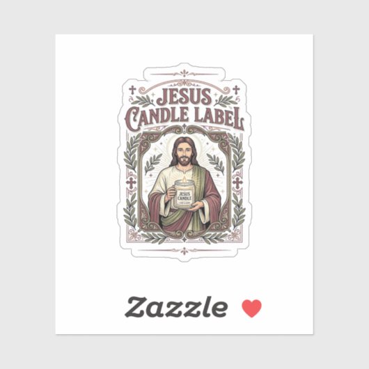 Jesus Kaars Label Jezus Kaars Christelijk Geloof V (Vel)
