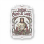 Jesus Kaars Label Jezus Kaars Christelijk Geloof V (Voorkant)