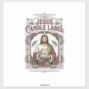 Jesus Kaars Label Jezus Kaars Christelijk Geloof V