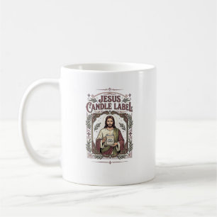 Jesus Kaars Label Jezus Kaars Christelijk Geloof V Koffiemok