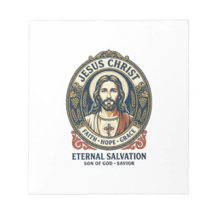 Jesus Kapper Heren Verzorging Grafische T-shirt Ch Notitieblok