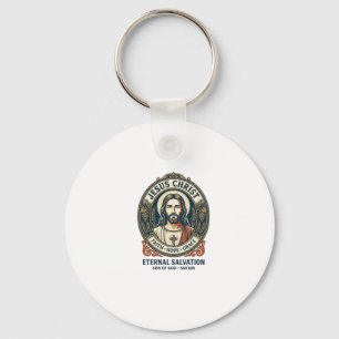 Jesus Kapper Heren Verzorging Grafische T-shirt Ch Sleutelhanger