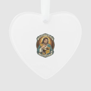 Jesus Kartonnen Doos Papier Snij Vinger Pijn Humor Ornament