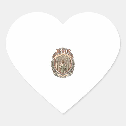 Jesus Kathedraal Architectuur Jesus Kathedraal Arc Hart Sticker (Voorkant)