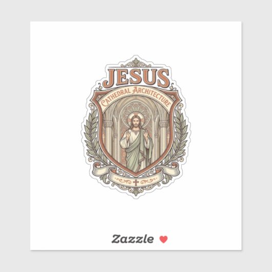 Jesus Kathedraal Architectuur Jesus Kathedraal Arc Sticker (Vel)