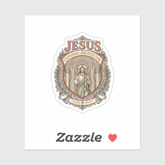 Jesus Kathedraal Architectuur Jesus Kathedraal Arc Sticker (Vel)