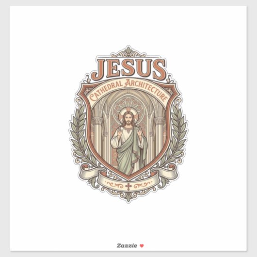 Jesus Kathedraal Architectuur Jesus Kathedraal Arc Sticker (Vel)