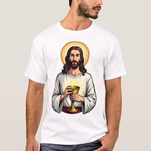 Jesus Kelk Crest Vintage Gravure Shirt 2 (Voorkant)