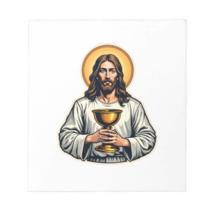 Jesus Kelk Crest Vintage Gravure Shirt 2 Notitieblok