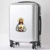 Jesus Kelk Crest Vintage Gravure Shirt 2 Sticker (Koffer)