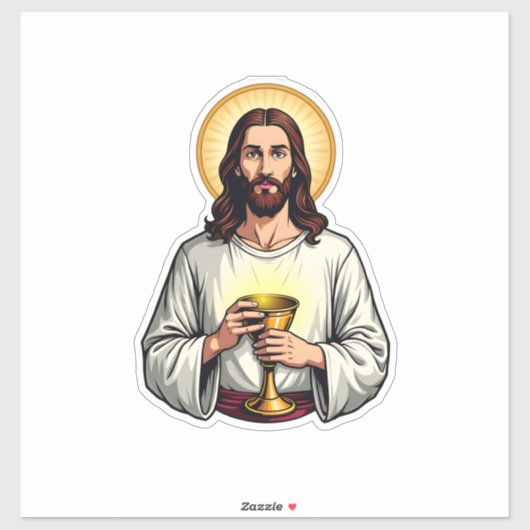 Jesus Kelk Crest Vintage Gravure Shirt 2 Sticker (Vel)