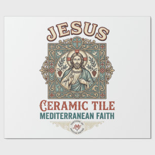Jesus keramische tegel mediterraan geloof Jesus ce Cadeaupapier