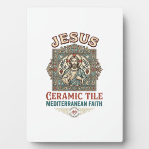 Jesus keramische tegel mediterraan geloof Jesus ce Fotoplaat