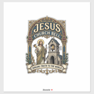 Jesus Kerk Bel Jesus Kerk Bel Christelijk Geloof Sticker