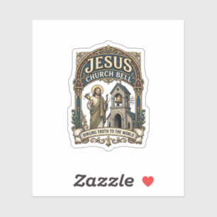 Jesus Kerk Bel Jesus Kerk Bel Christelijk Geloof Sticker