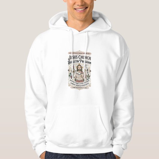 Jesus Kerk Bulletin Programma Jesus Kerk Bulleti Hoodie (Voorkant)