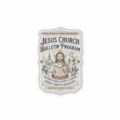 Jesus Kerk Bulletin Programma Jesus Kerk Bulleti Sticker (Voorkant)