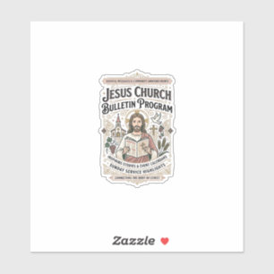 Jesus Kerk Bulletin Programma Jesus Kerk Bulleti Sticker