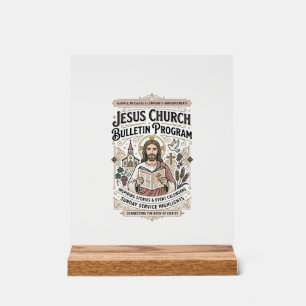Jesus Kerk Bulletin Programma Jesus Kerk Bulletin Acryl Bord