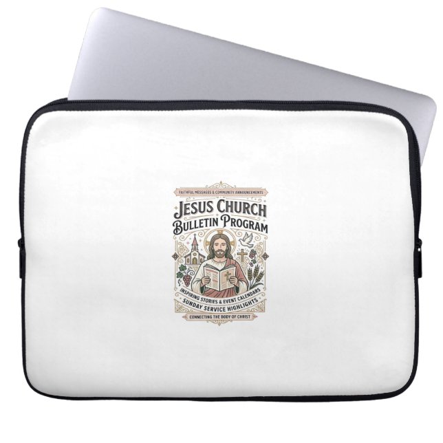 Jesus Kerk Bulletin Programma Jesus Kerk Bulletin Laptop Sleeve (Voorkant)
