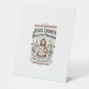 Jesus Kerk Bulletin Programma Jesus Kerk Bulletin Reclamebord Met Voetstuk