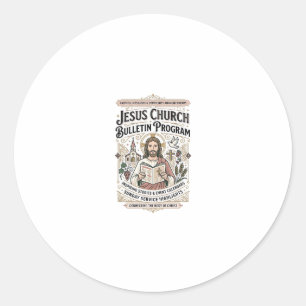 Jesus Kerk Bulletin Programma Jesus Kerk Bulletin Ronde Sticker