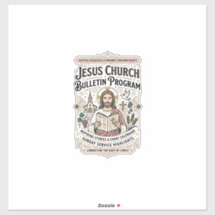 Jesus Kerk Bulletin Programma Jesus Kerk Bulletin Sticker