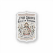 Jesus Kerk Bulletin Programma Jesus Kerk Bulletin Sticker (Voorkant)