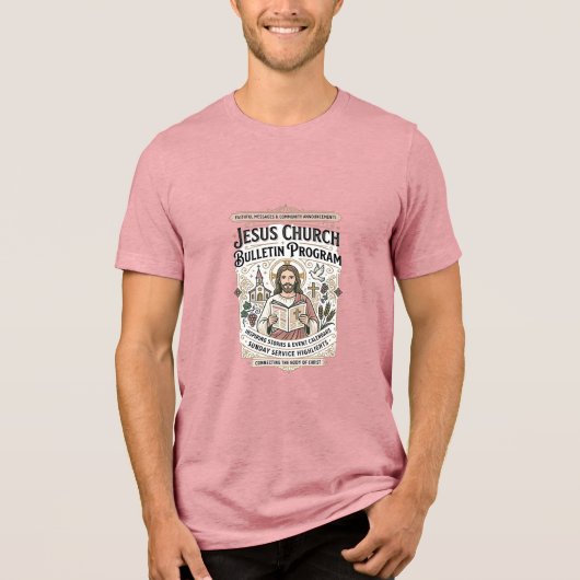 Jesus Kerk Bulletin Programma Jesus Kerk Bulletin Tri-Blend Shirt (Voorkant)