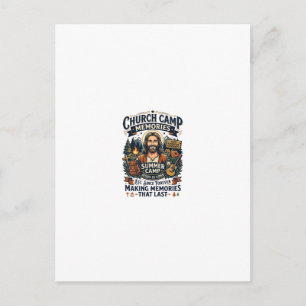 Jesus Kerk Kamp VBS Nostalgie T-shirt Op geloof ge Briefkaart