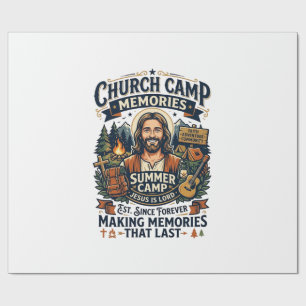 Jesus Kerk Kamp VBS Nostalgie T-shirt Op geloof ge Cadeaupapier