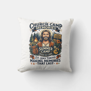 Jesus Kerk Kamp VBS Nostalgie T-shirt Op geloof ge Kussen