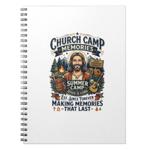 Jesus Kerk Kamp VBS Nostalgie T-shirt Op geloof ge Notitieboek