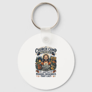 Jesus Kerk Kamp VBS Nostalgie T-shirt Op geloof ge Sleutelhanger